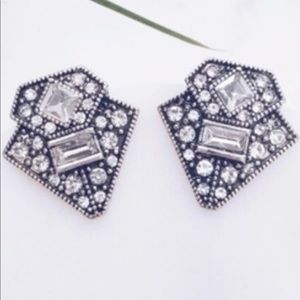 Crystal Triangle Geometrical Earrings
